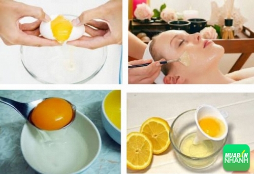 Cách dưỡng trắng cho da dầu bằng lòng trắng trứng: